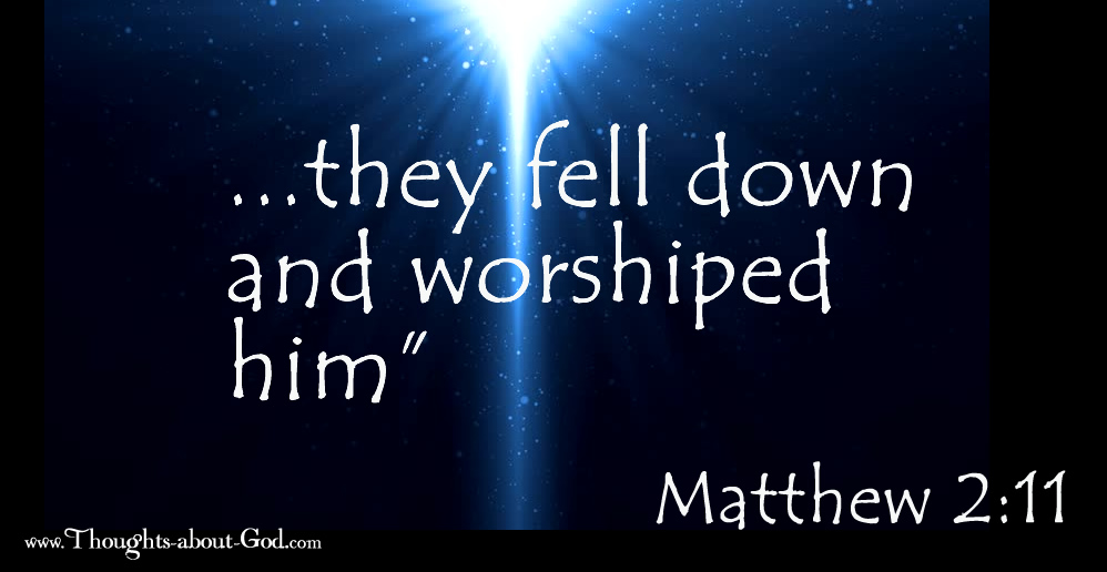 ..they fell down and worshiped him. Matt. 2:11 Christmas devotional