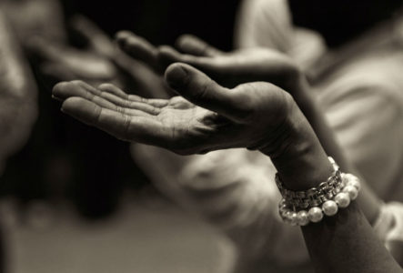 hands surrender praise pray