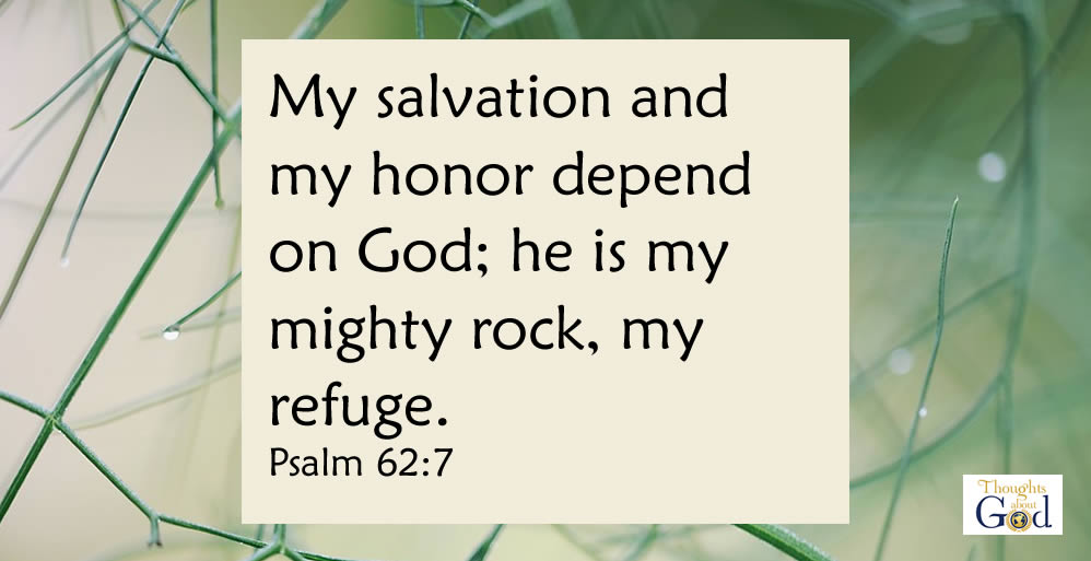 Psalm 62:7 on nature background