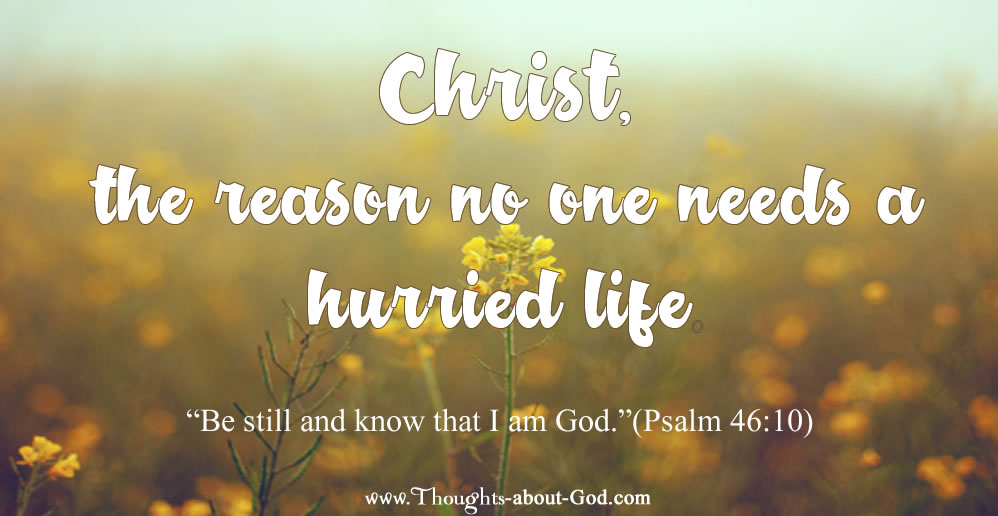 Psalm 64:10 “Be still and know that I am God.”(Psalm 46:10)