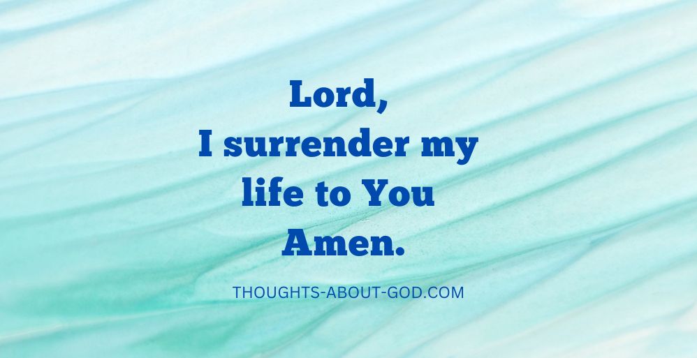 surrender prayer