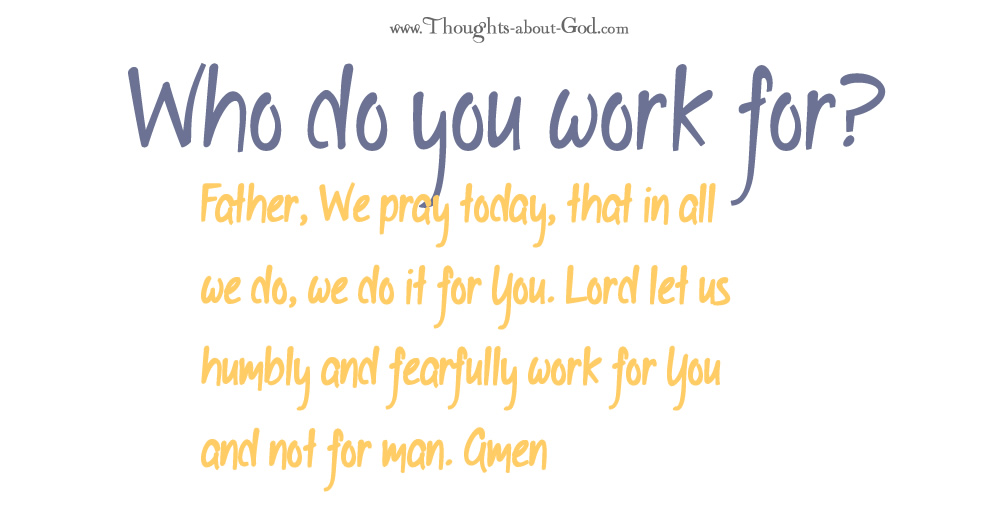 Who do you work for?