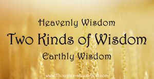 Wisdom, two kinds. A devotional